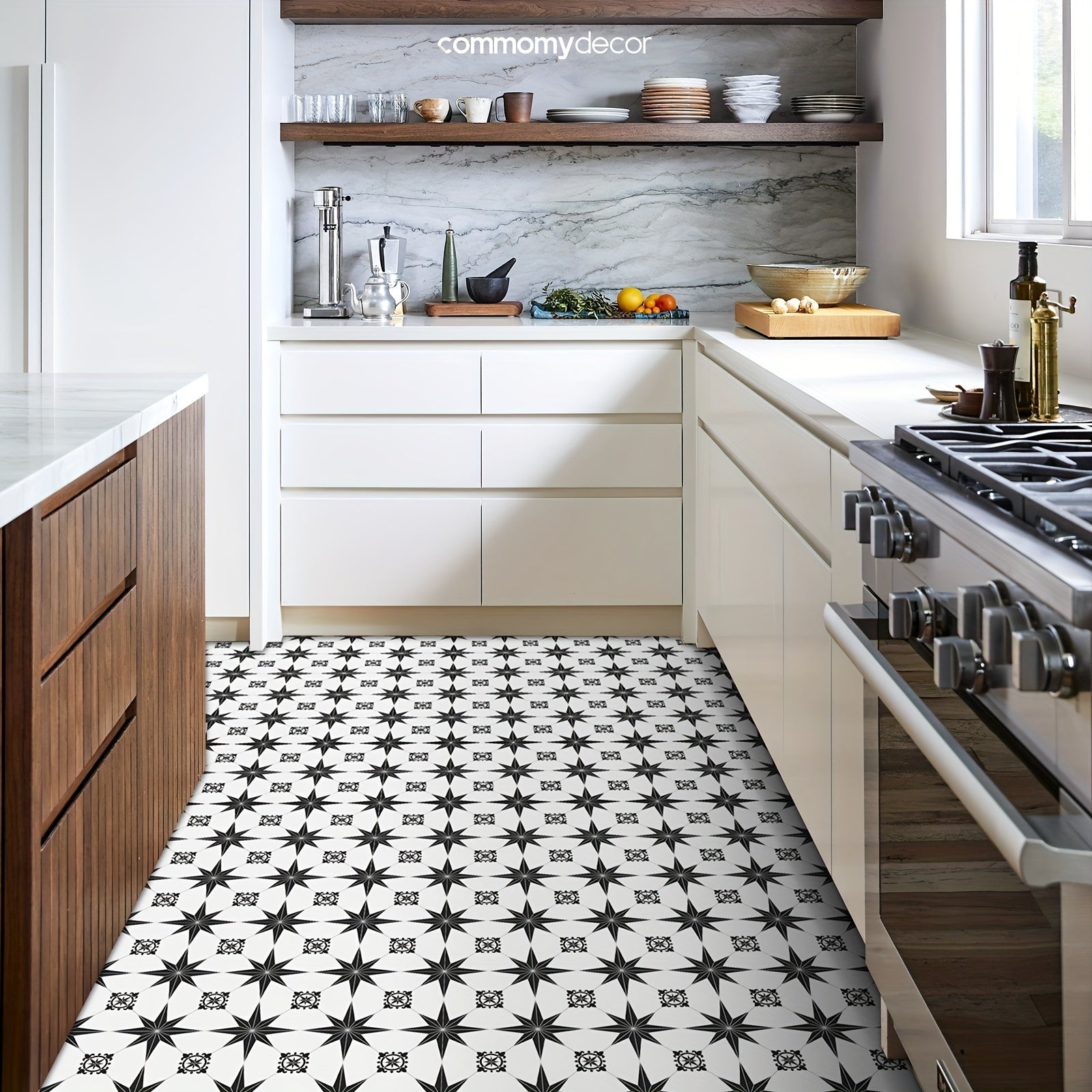 10pcs Floor Tile Sticker Peel And Stick Vinyl Self Adhesive Floor Sti