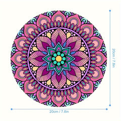 Floral Patterns Mouse Pad Round Non-slip Rubber Mouse Mat