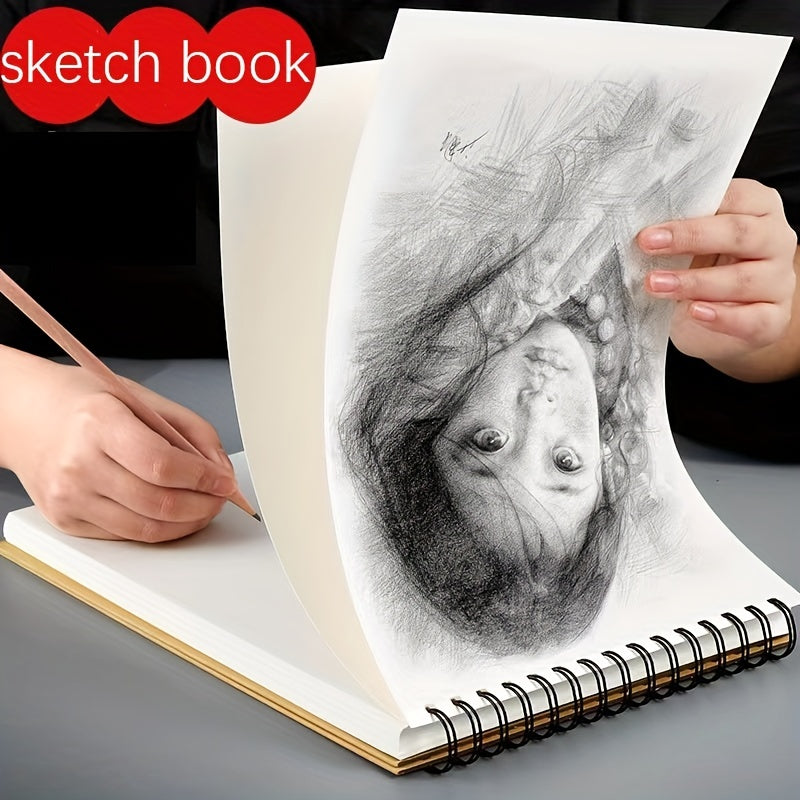 Spiral Sketchbook 30 Sheets Acid-Free Drawing Pad for Adults and Beginners