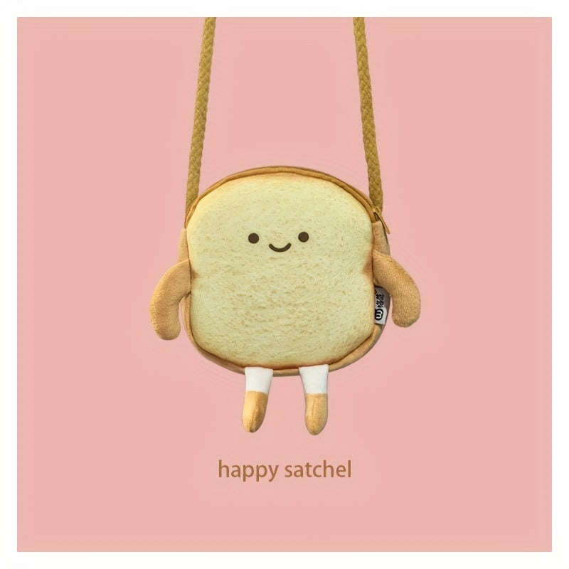 Cartoon Bread Shape Tote Bag Shoulder Bag for Students
