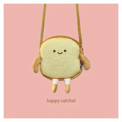 Cartoon Bread Shape Tote Bag Shoulder Bag for Students