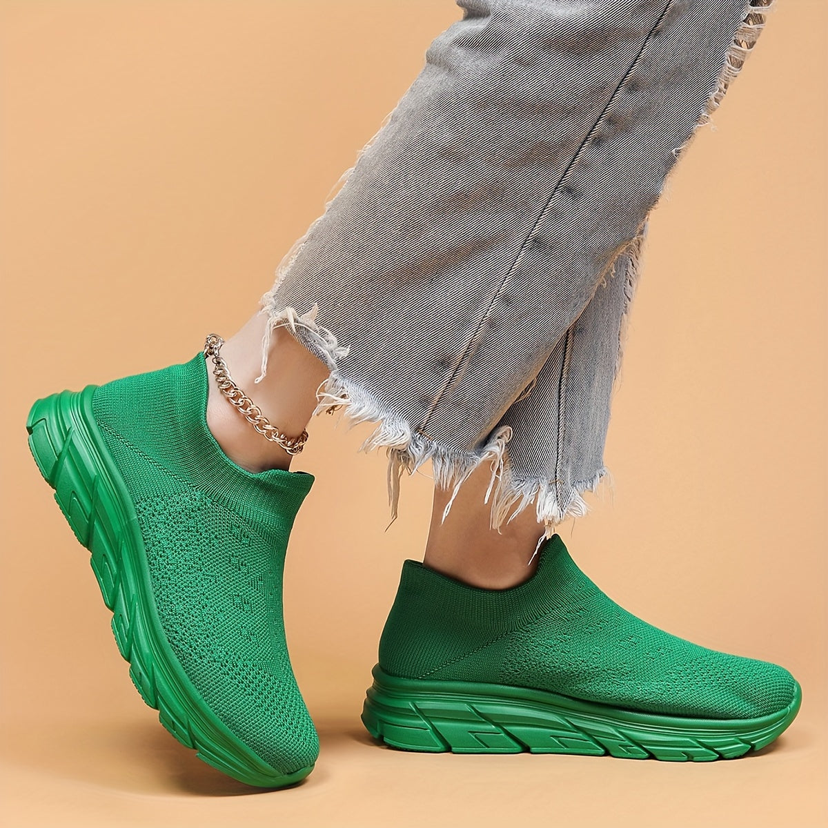 Breathable Mesh Flying Woven Casual Shoes Soft Comfortable Running Sneakers
