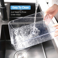 8pcs Refrigerator Storage Box Transparent PET Food Fresh-keeping Box