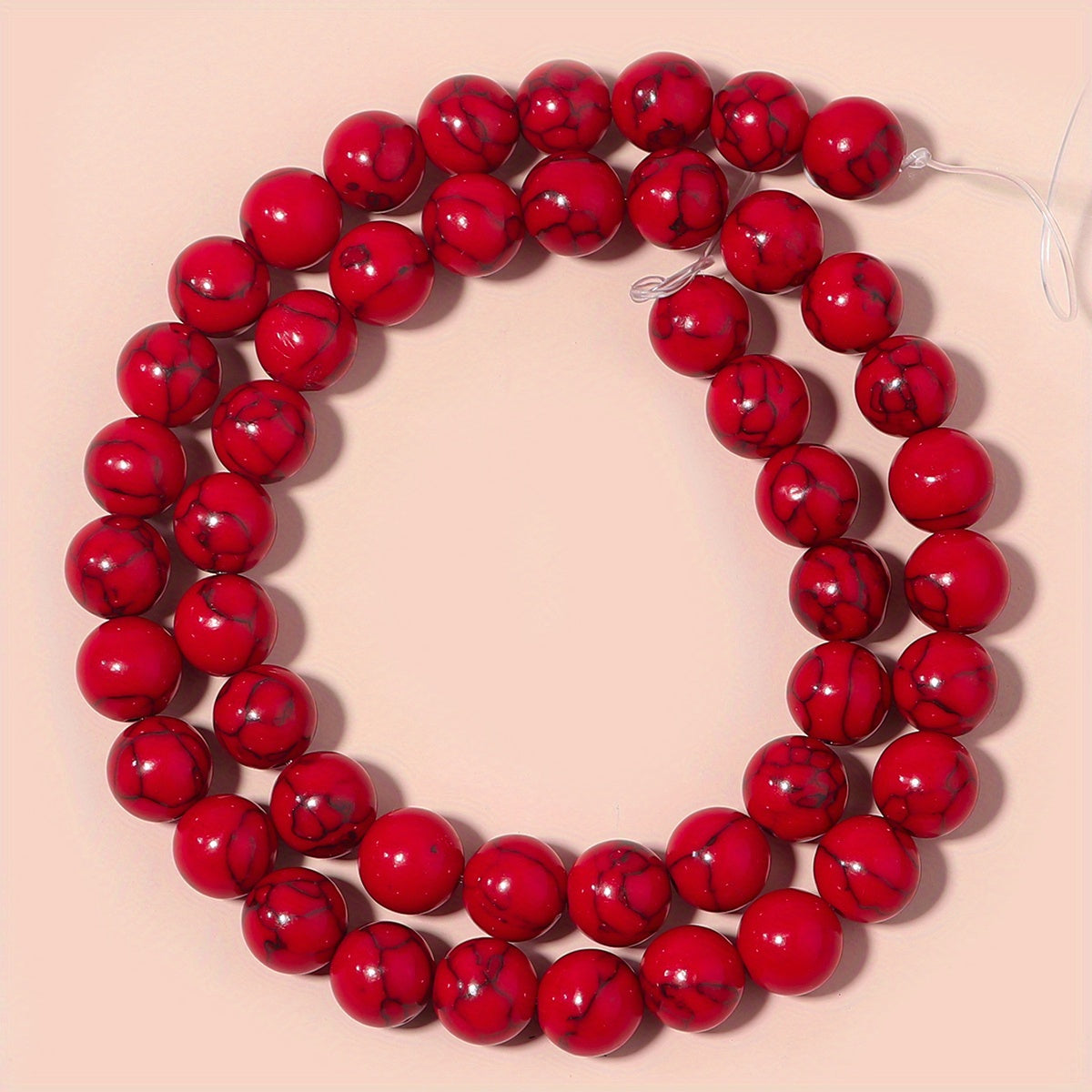 Red Howlite Turquoise Round Beads 4-10mm for Jewelry Making