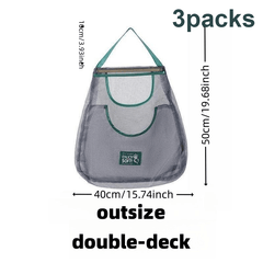 6PCS Hanging Mesh Storage Bag for Fruit Vegetable Garlic & Oni
