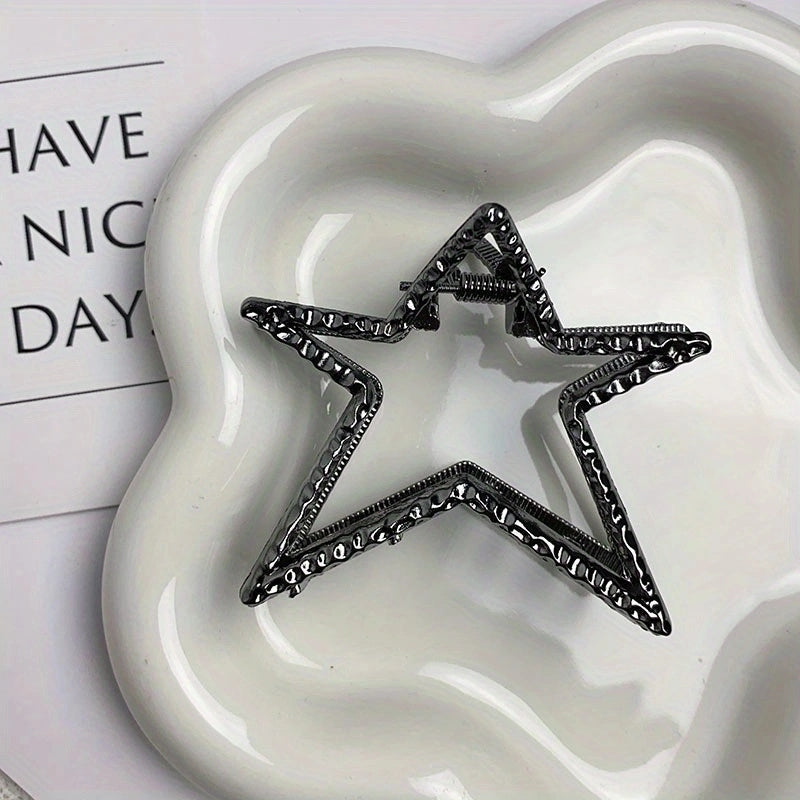 Pentagram Metal Hair Clip Niche Hair Claw Fairy Girl's Hair Accessories