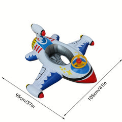 Inflatable Airplane Swimming Ring Float with Steering Wheel