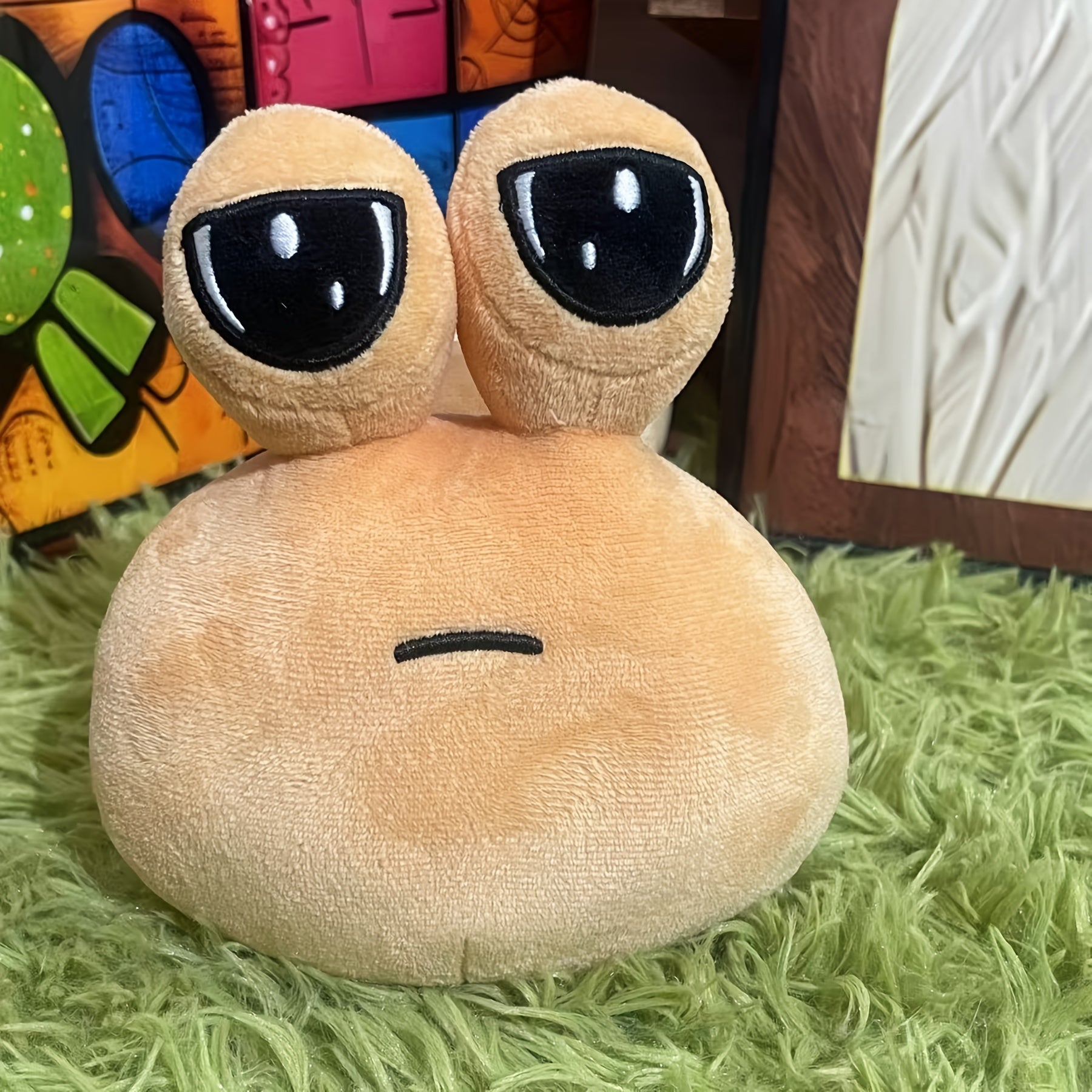 Soft Giant Big-Eyed Worm Plush Toy Stuffed Doll