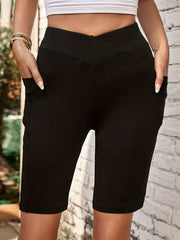  High Rise Waist Skinny Shorts