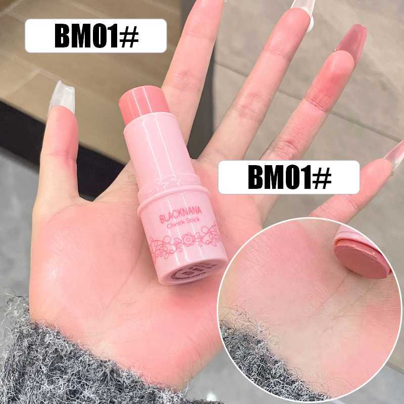 Peach Creamy Blush Stick Velvet Matte Pink Cheek Makeup