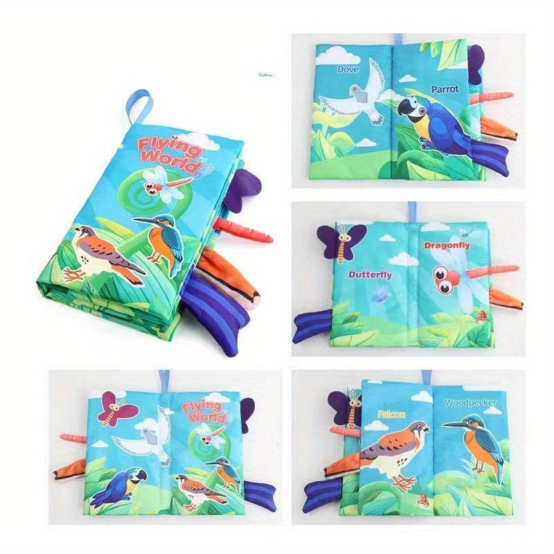 Baby Cloth Crinkle Soft Books Infant Tummy Time Learning Sensory Toys