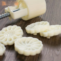 Moon Cake Mold 25-50g With 4-8 Stamp DIY Hand Press Cookie Stamps