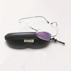 SOOLALA Titanium Rimless Reading Glasses
