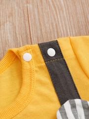 Mouse Print Baby Boys Long Sleeve Jumpsuit
