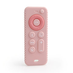 Silicone Remote Control Teether for Youngsters Soft Safe Chew Toy in Pink