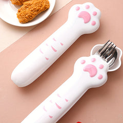 Set of Stainless Steel Coffee Spoon and Salad Fork