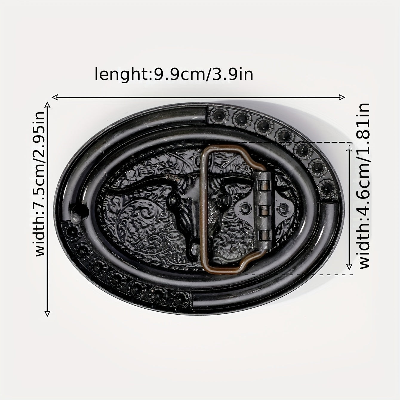 Boho Bull Head Belt Buckle Women Men Western Cowgirl Leather Waistband DIY