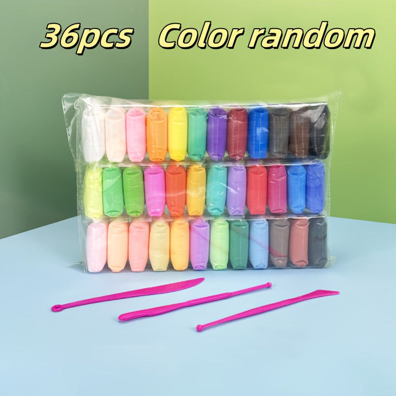 24 36 48 DIY Lightweight Clay Set Kids Art Supplies Modeling Soft Play