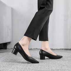 Women's Pointed Toe Court Pumps Slip On Office Heels