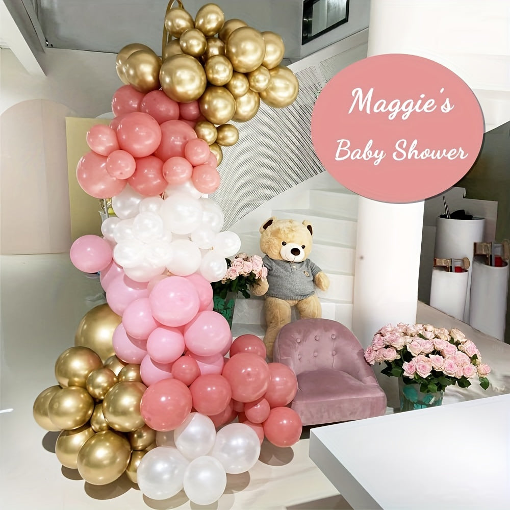Boho Blush Balloon Garland Arch Set - 141pcs - Bridal Shower Decor