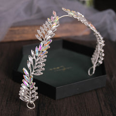 Bridal Crystal Rhinestone Leaf Hairband Tiara Headpiece Hair Ornaments