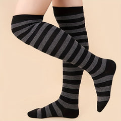 Striped Thigh High Socks Over The Knee Women's Stockings