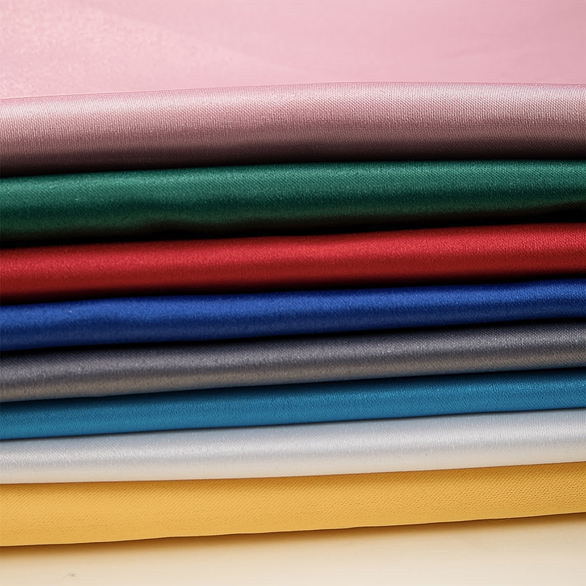 8pcs Multicolor Silk Fabric Pre Cut Squares For Quilting