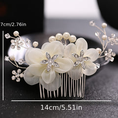 Bridal Hairbrush Photo Studio Decoration Silk Flower Headdress