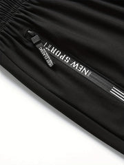 Men's Breathable Solid Shorts with Side Pockets Drawstring Elastic Waist