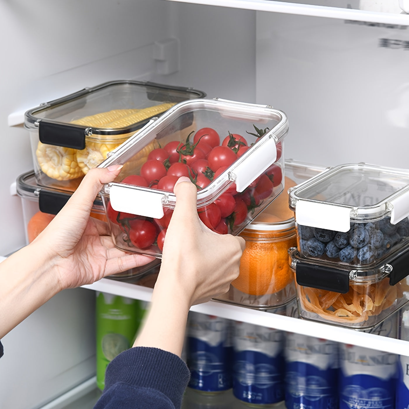 3pcs Plastic Food Storage Containers Keep Food Fresh & Organized