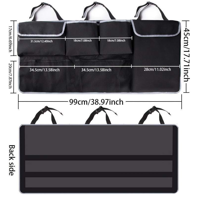 1pc Universal Car Organizer Trunk Storage Bags Seat Back Mesh Net Pocket Bags
