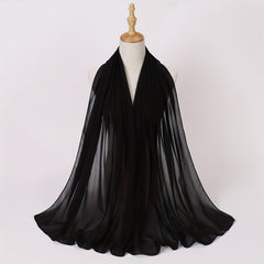 Chiffon Scarf Hijab Shawl Casual Head Wrap Turban Windproof Outdoor Travel