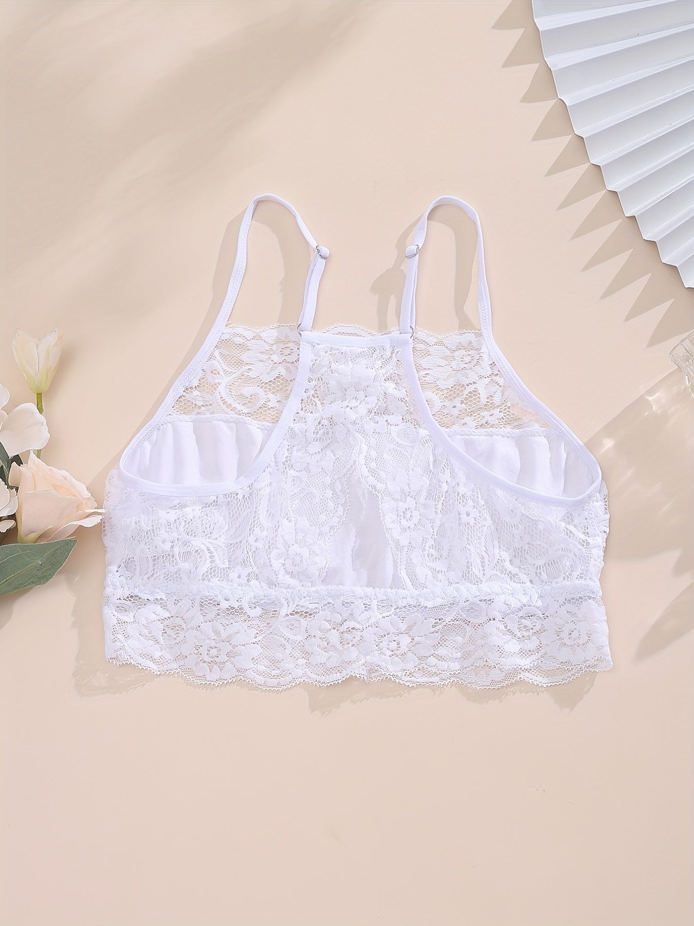 Lace Stitching Cami Lounge Top Sexy Trim Hollow Out Top