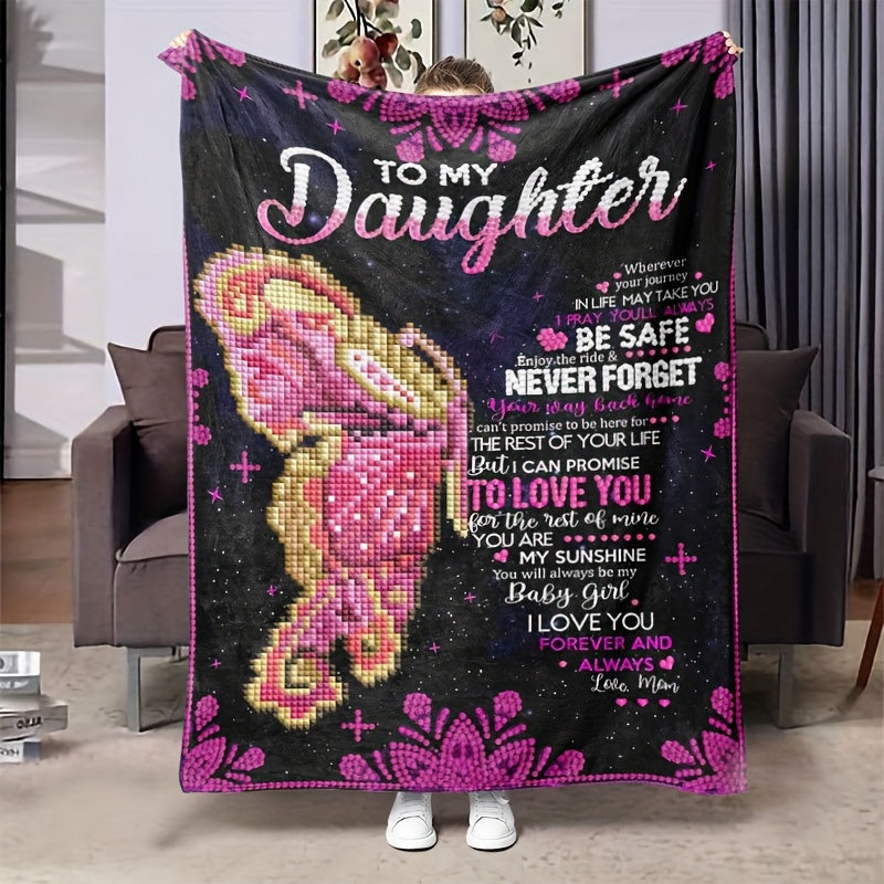 Butterfly Printed Warm Cozy Soft Throw Blanket for Couch Bed Sofa Office