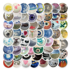 60 Waterproof DIY Stickers for Laptop or Phone Case with Beads