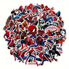 50pcs Spider Man Waterproof Stickers Mixed Colors DIY Superh