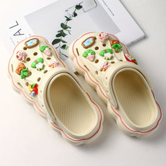 14pcs Little Bunny Green Plant Small Fish Shoe Flower Crocs Shoe Decoration