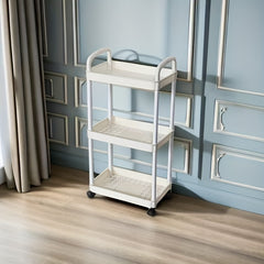 3 Tier Utility Cart Rolling Organization Cart With Handle And Wheels