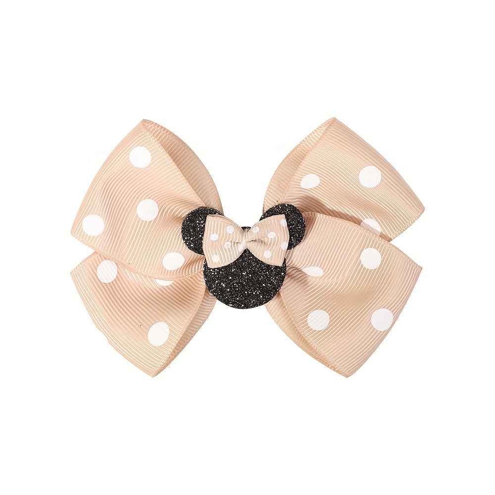 Sequin Hair Clip with Polka Dot Bow Hair Accessories