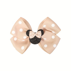 Sequin Hair Clip with Polka Dot Bow Hair Accessories