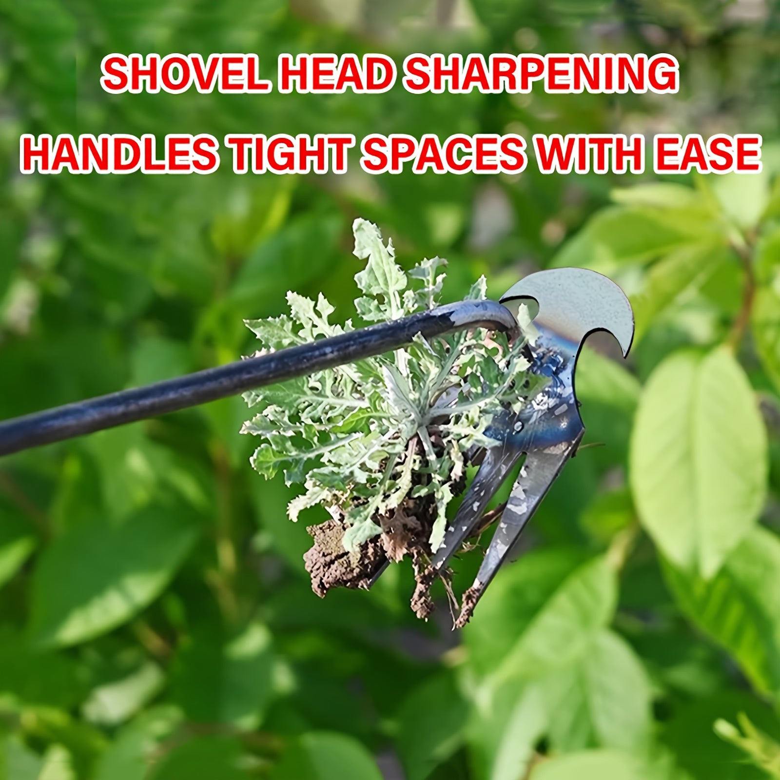 Steel Weeder Hand Tool with 4 Teeth for Yard and Garden