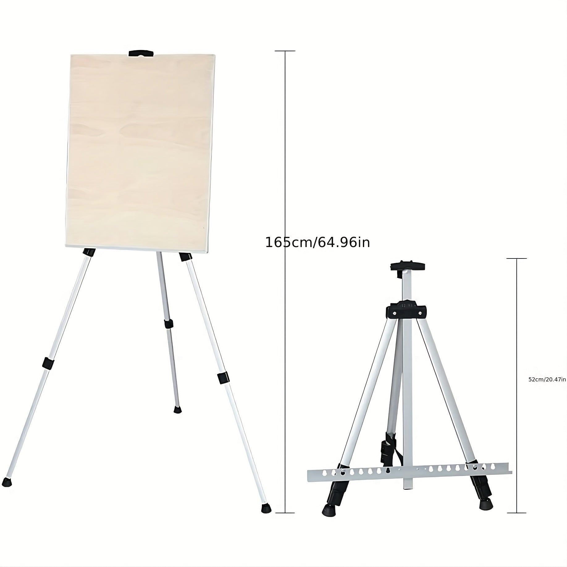 Aluminum Tripod Easel Stand Adjustable Height 21-65 in with Carry Bag
