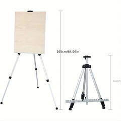 Aluminum Tripod Easel Stand Adjustable Height 21-65 in with Carry Bag