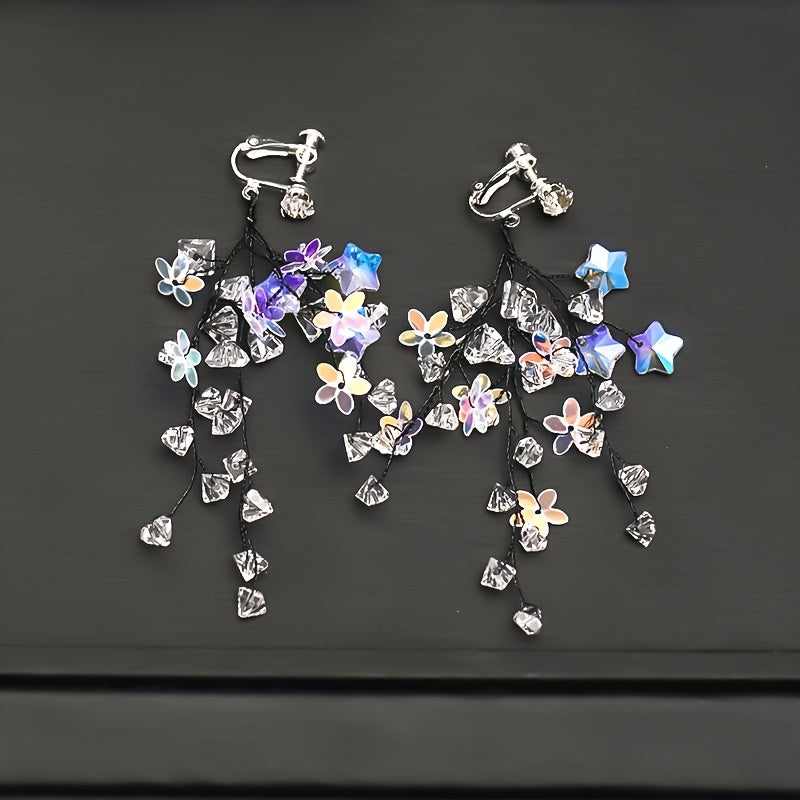 Crystal Headband Wedding Tiara Set with Earrings