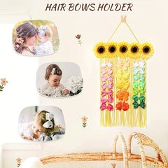 Girls Bow Bow Hair Hoop Storage Hair Clip Hanging Organizer