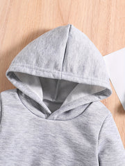 Bear Print Baby Boys Hooded Sweatshirt
