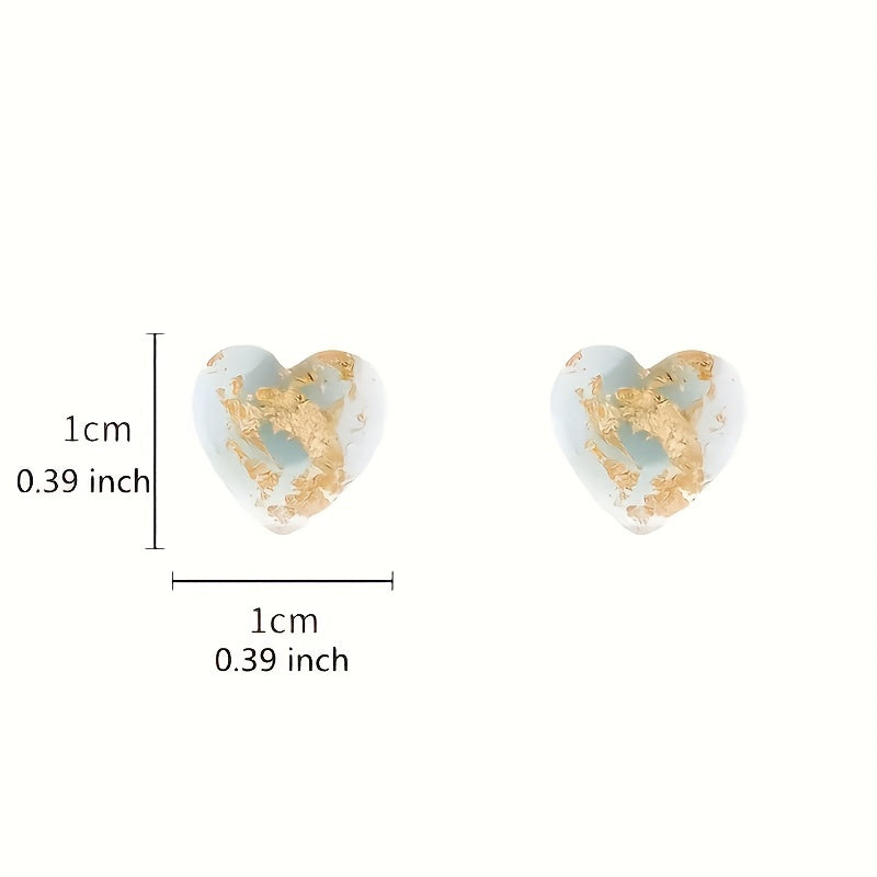 Heart Shaped Crystal Stud Earrings Party Jewelry Gift