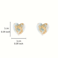 Heart Shaped Crystal Stud Earrings Party Jewelry Gift