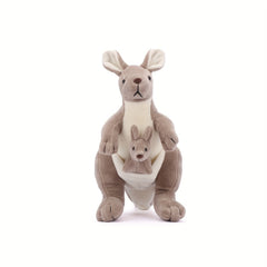 Khaki Kangaroo Plush Toy with Bunny