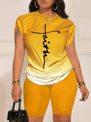 Faith Letter Print Two piece Set